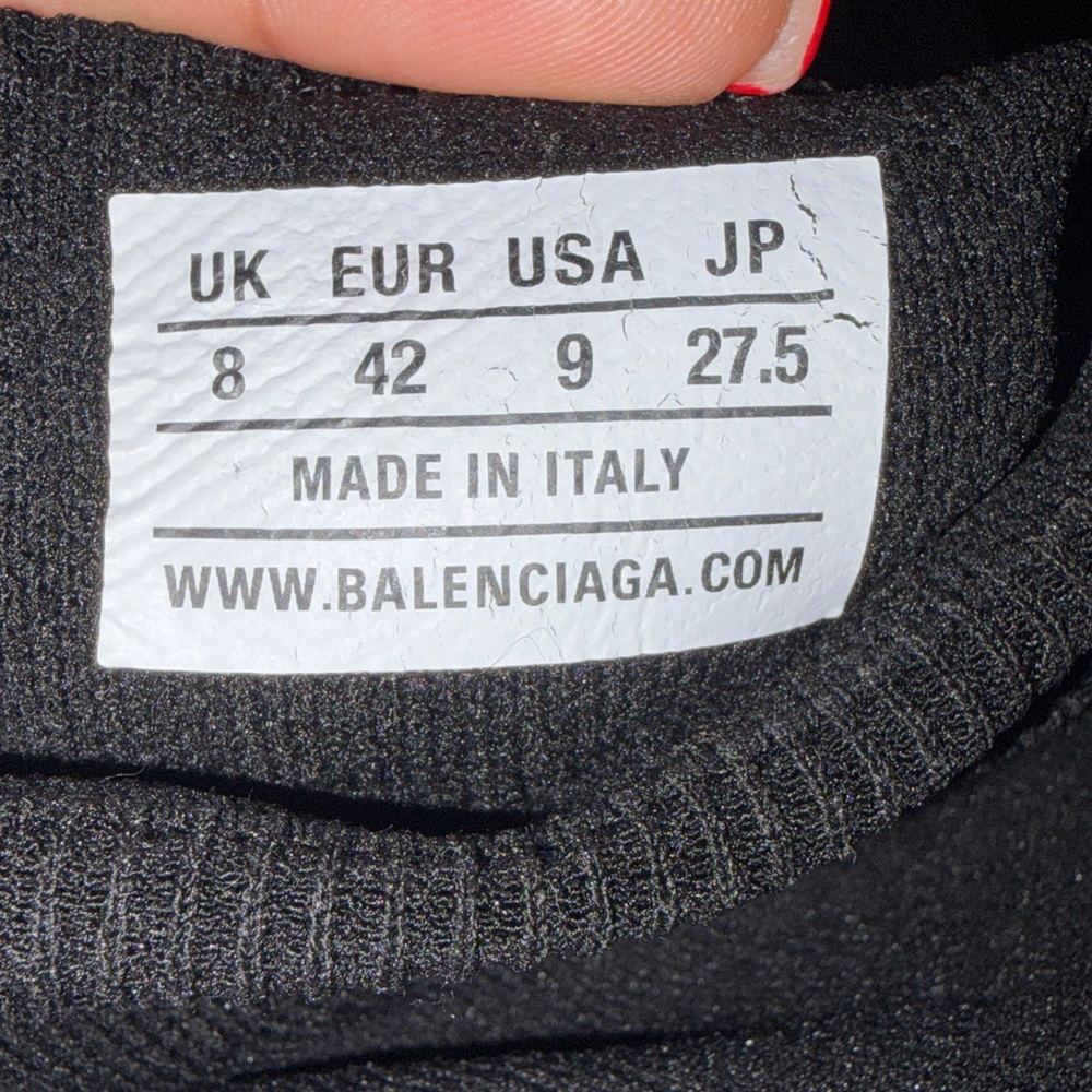 Balenciaga Black Knit Sock Sneakers with White Sculpted Sole - Picture 6 of 6